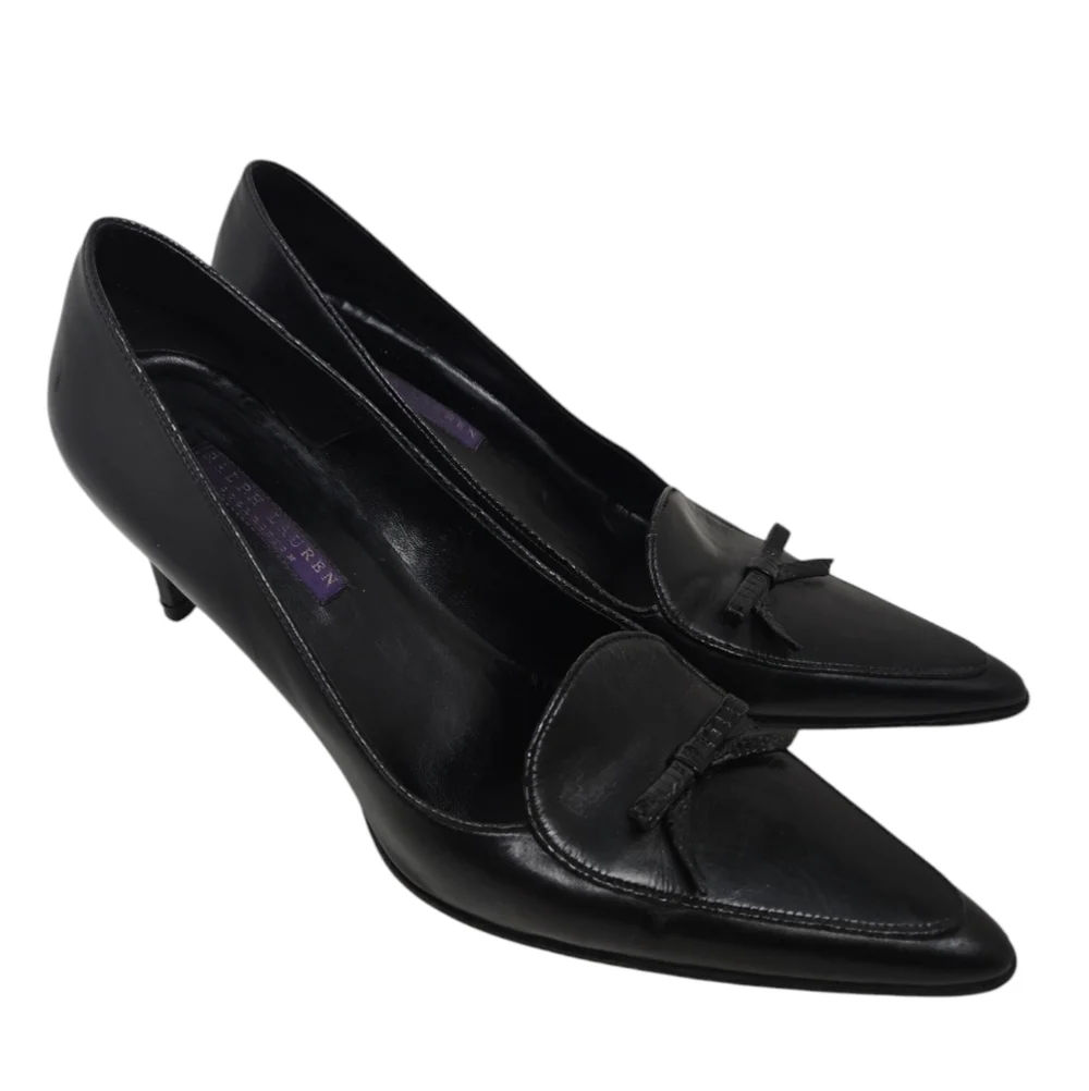 Ralph Lauren Collection Purple Label Black Heels Size 8